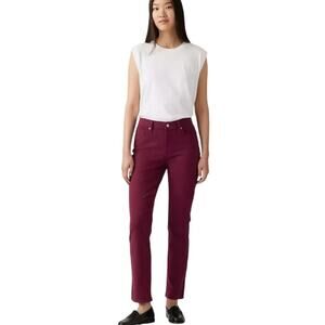 Levis Women's Classic Straight Leg Jeans Red Wine Size 18W Pants Twill